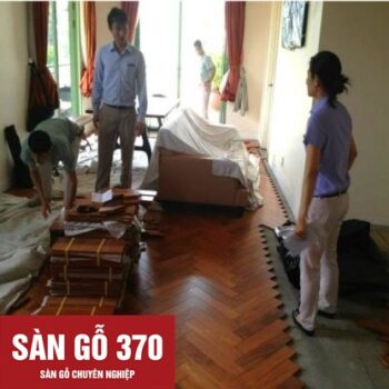 lắp đặt sàn gỗ tự nhiên căm xe xương cá