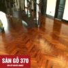 sàn gỗ gõ đỏ xương cá tại công trình